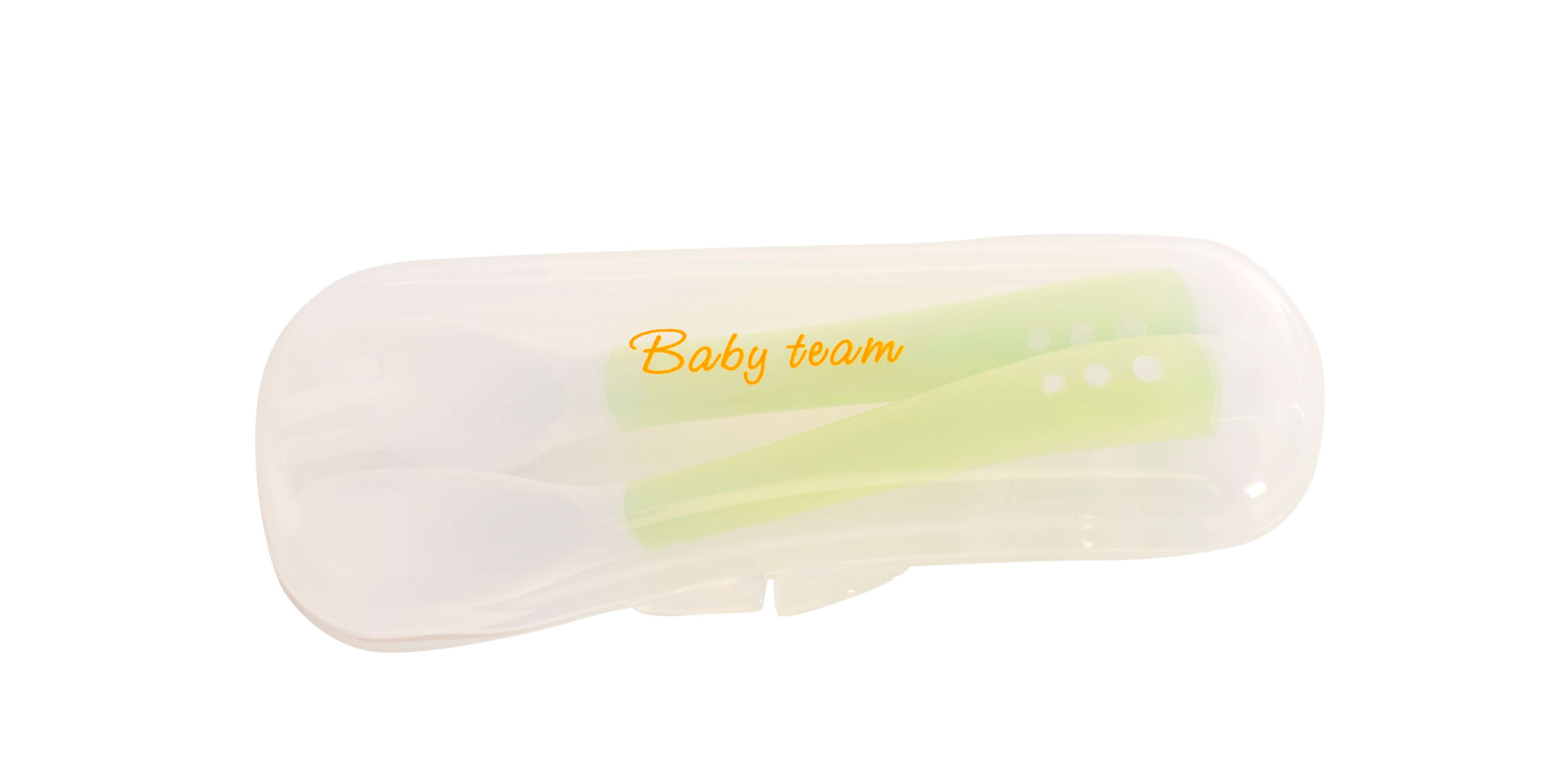 Набор Baby Team, вилочка и ложечка в футляре, зеленый (6105_зеленый) - фото 3