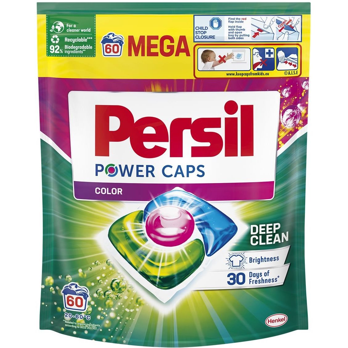 Капсулы для стирки Persil Color Power Caps 60 шт. - фото 1