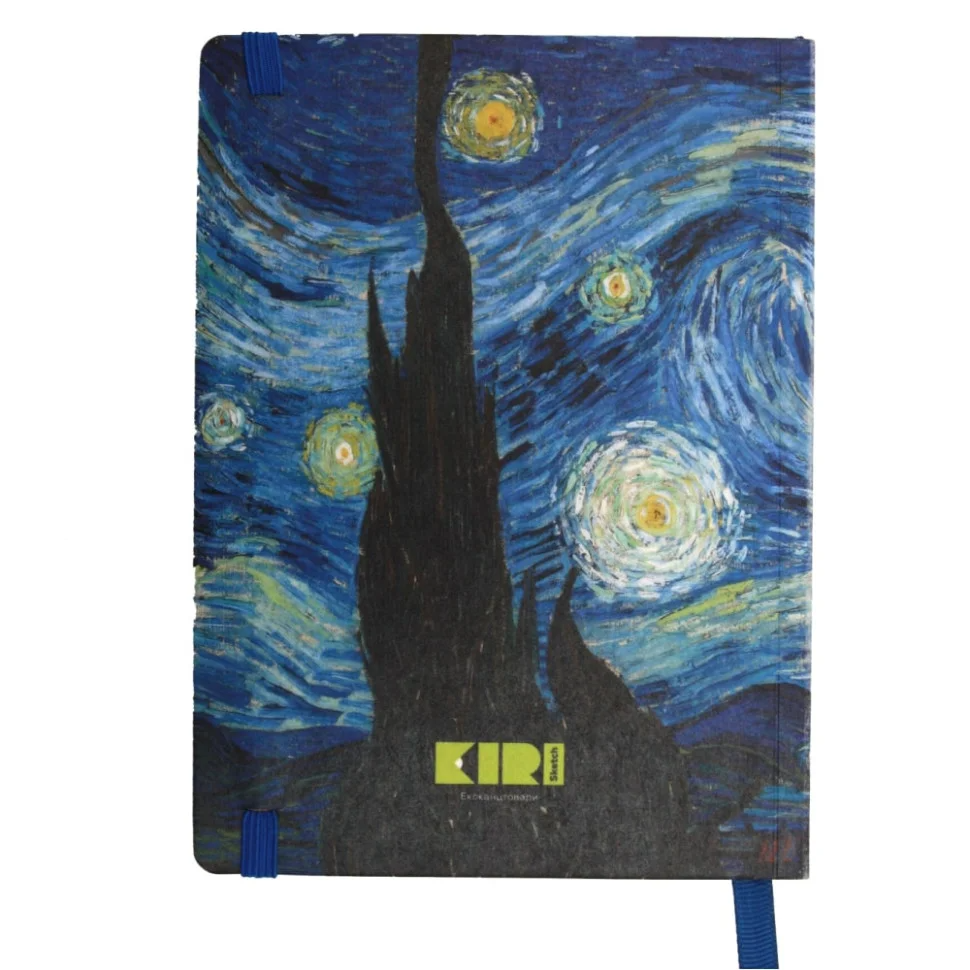 Дневник-мотиватор Kiri sketch Ван Гог Звездная ночь 21202-KR недатированный в книжном переплете (73495) - фото 2