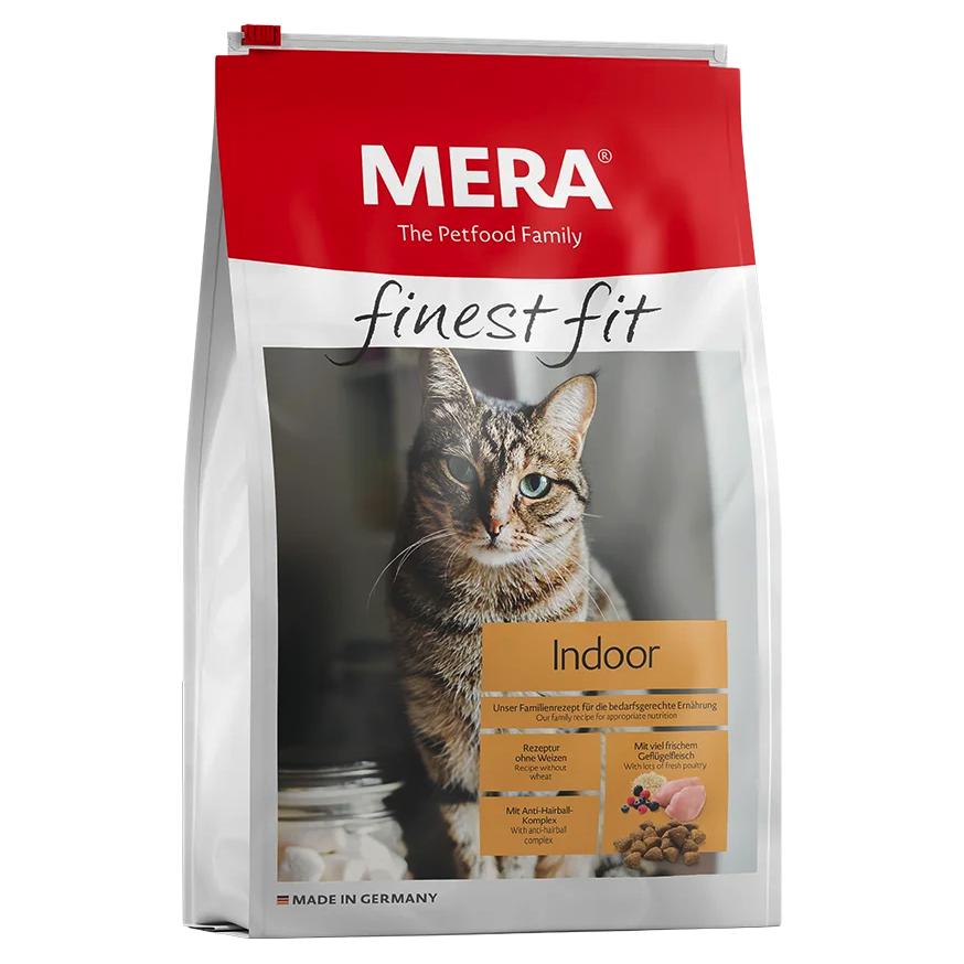Сухой корм для взрослых домашних кошек Mera finest fit Indoor, 4 кг (33734) - фото 1