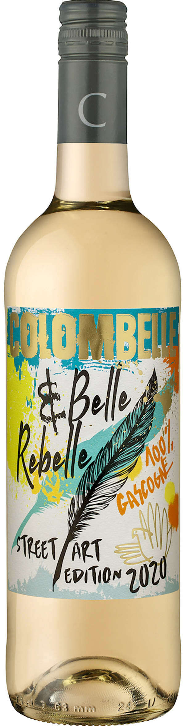 Вино Colombelle Belle Rebelle blanc, белое, сухое, 9%, 0,75 л (868924) - фото 1