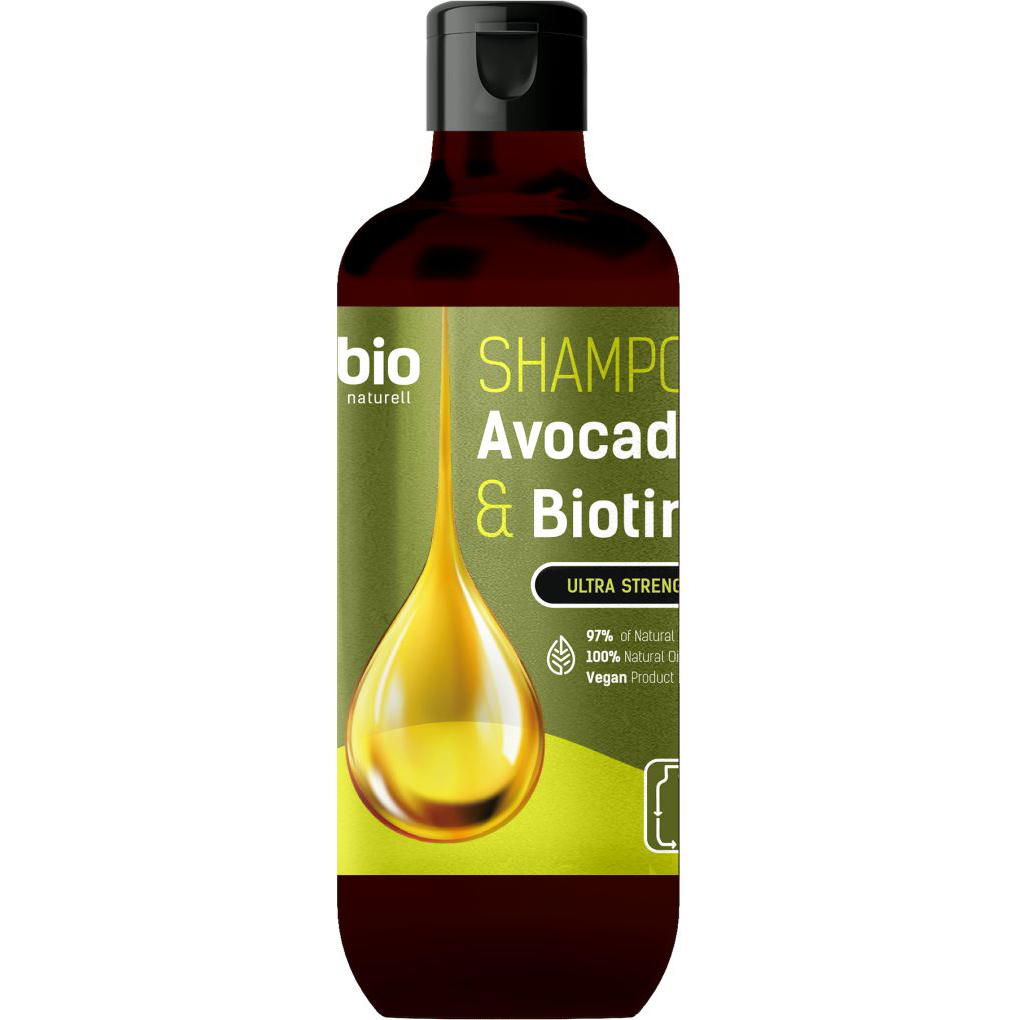 Шампунь Bio Naturell Avocado Oil & Biotin ультрасила 355 мл - фото 1