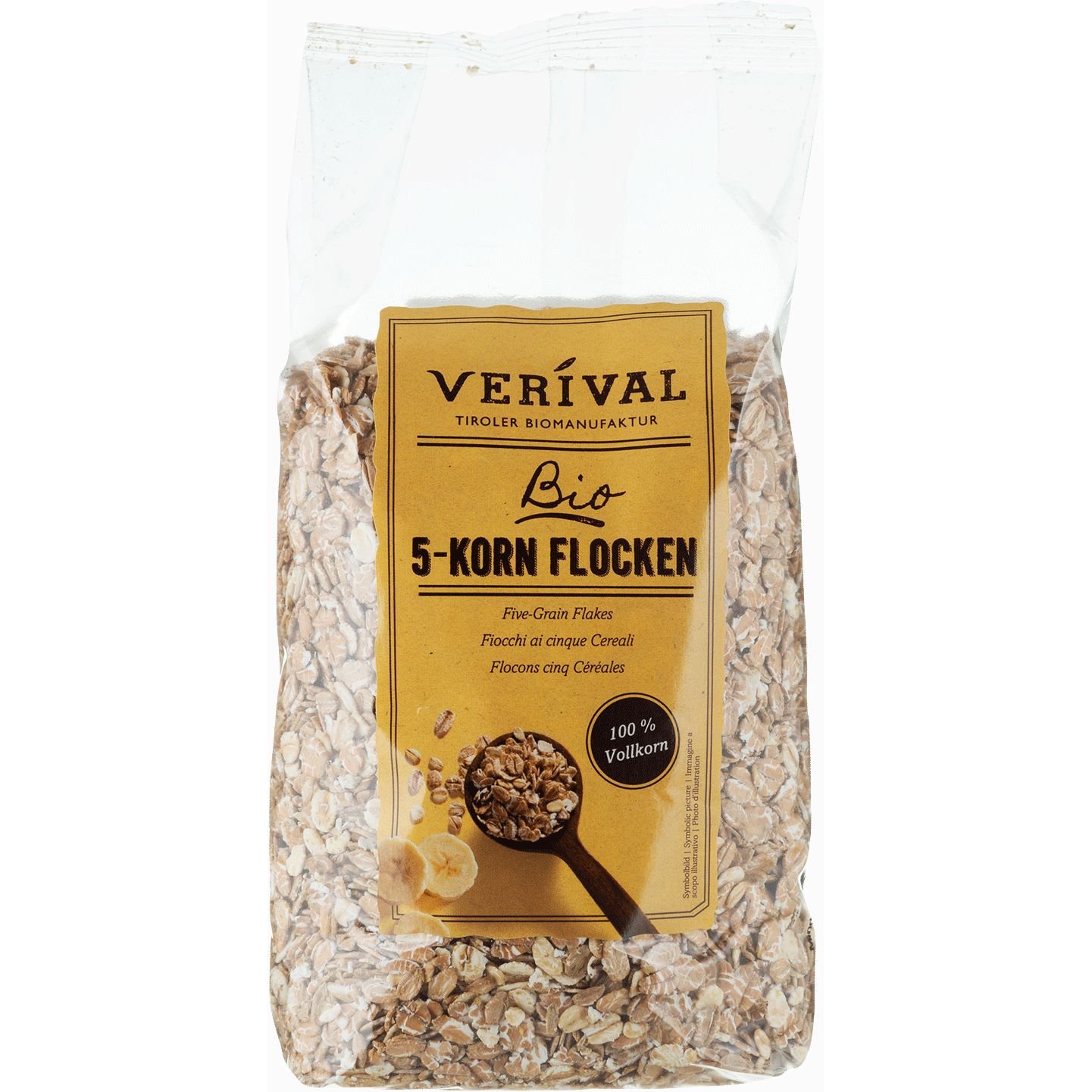 Пластівці Verival з 5 видів зерен, органічні 500 г - фото 1