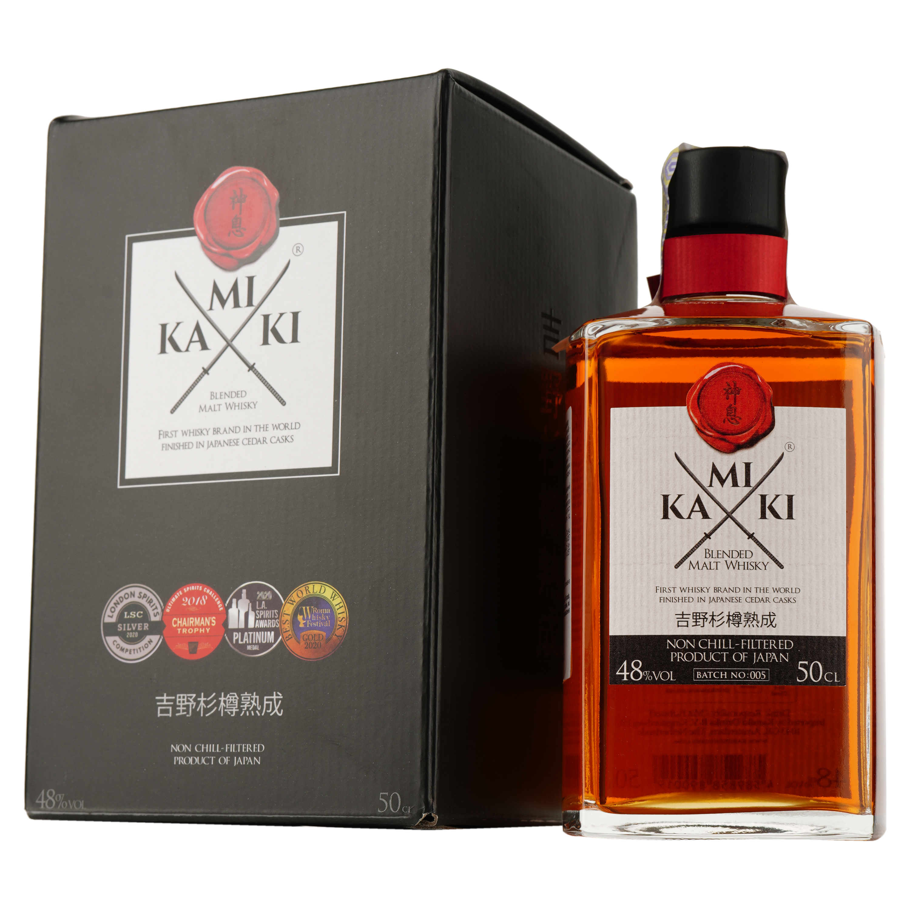 Віскі Kamiki Original Non-Chilled Filtered Blended Malt Whiskey, 48%, 0,5 л (827263) - фото 1