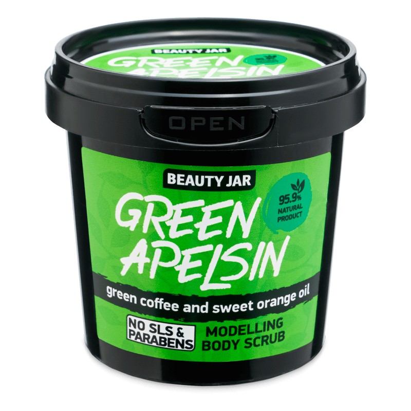 Моделюючий скраб для тіла Beauty Jar Green Apelsin 200 г - фото 1