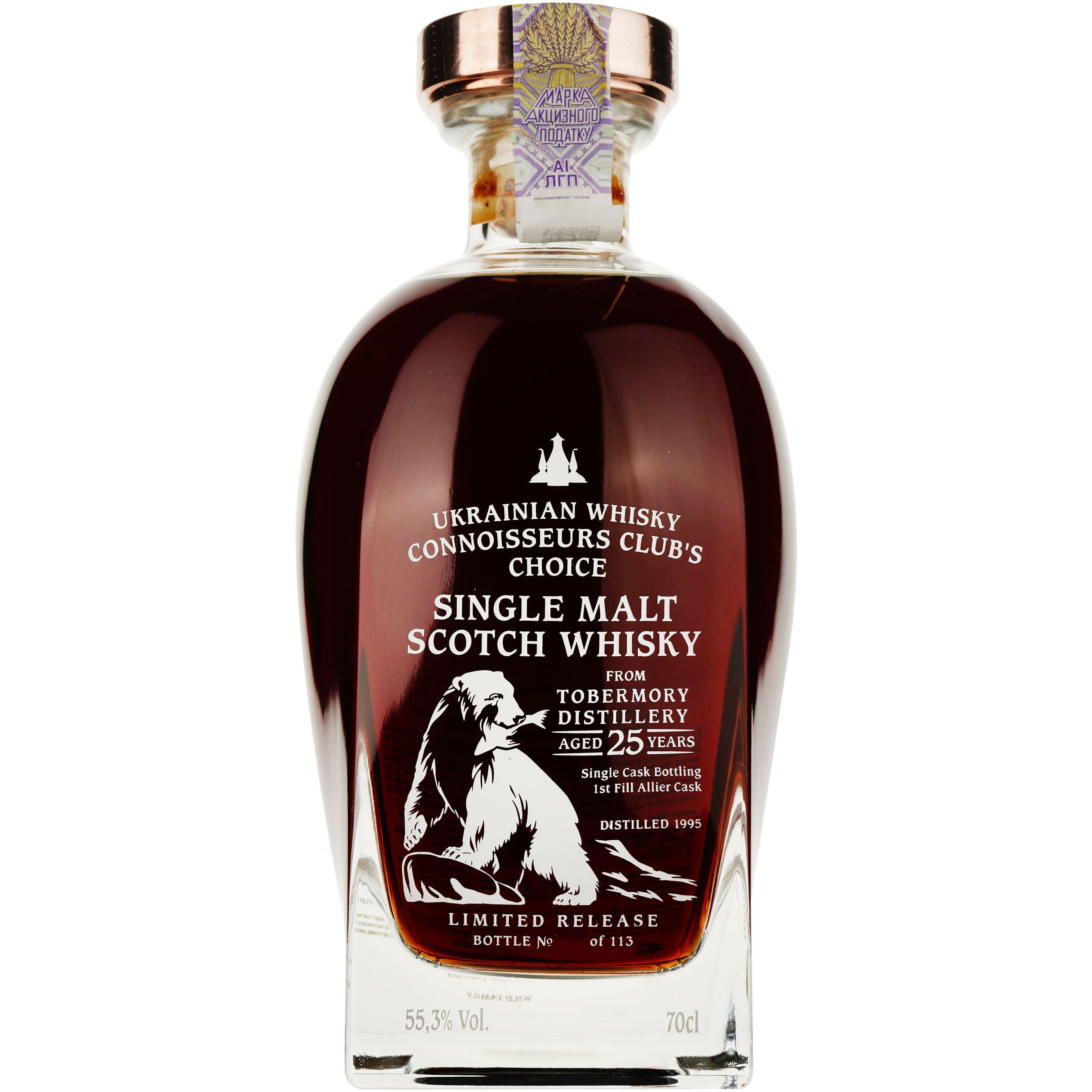 Виски Tobermory 25 Years Old 1st Fill Allier Single Malt Scotch Whisky 55.3% 0.7 л в подарочной упаковке - фото 2