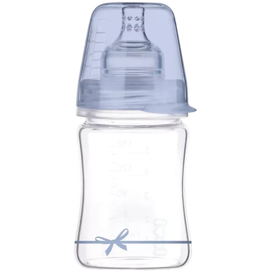 Пляшечка для годування Lovi Diamond Glass Baby Shower boy 150 мл (74/104boy) - фото 1