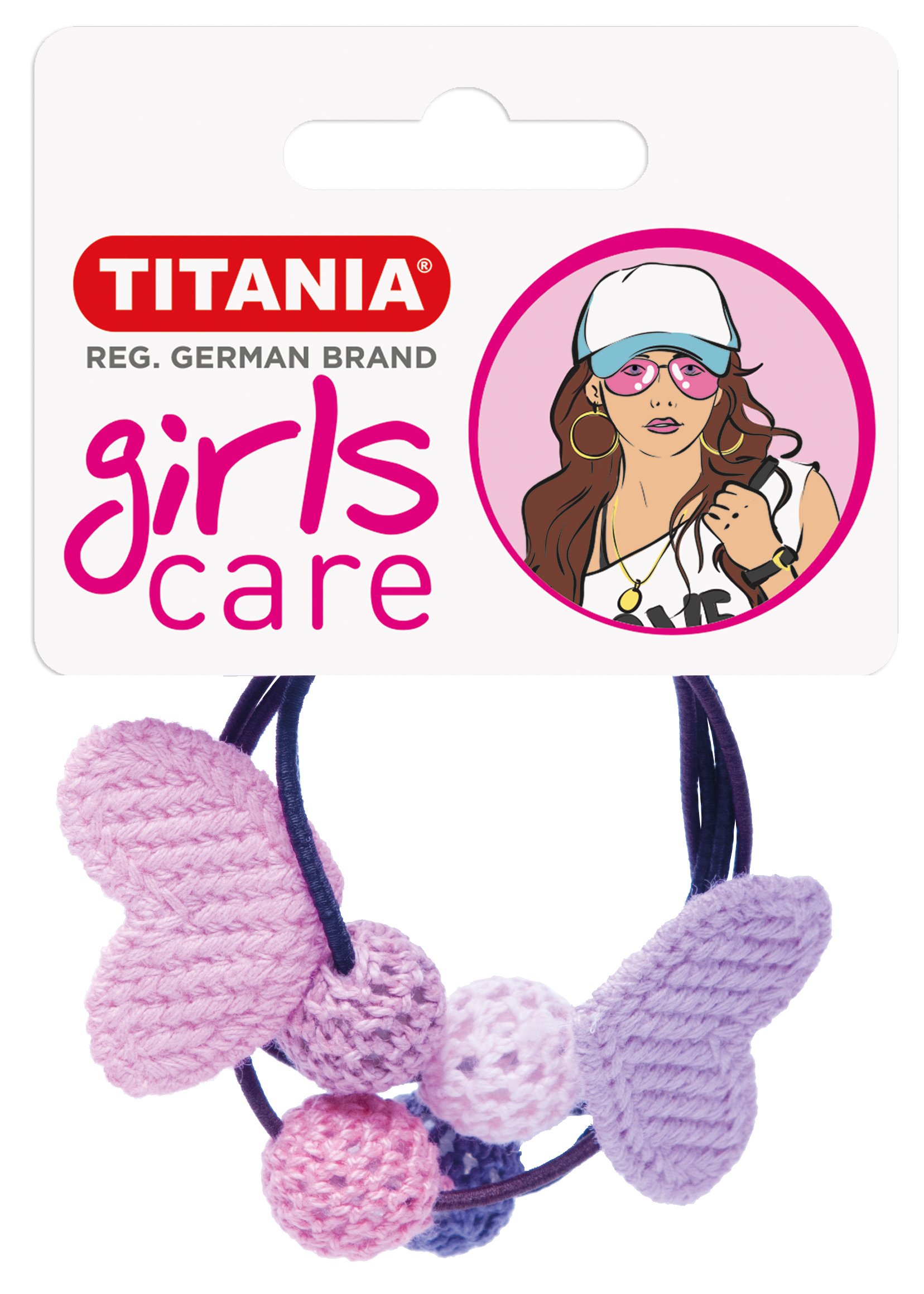 Набор резинок для волос Titania сердце и шарики, черные, 2 шт. (8164 GIRL) - фото 1