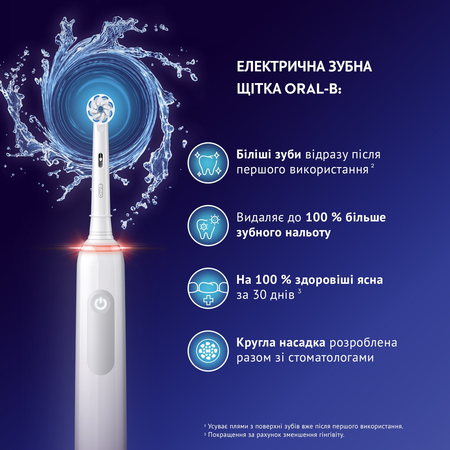 Набір електричних зубних щіток Oral-B Pro 3 3900 СrossAсtion, Чорна і Біла - фото 6