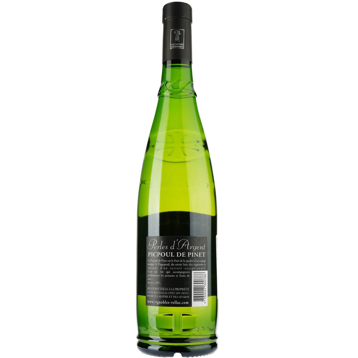 Вино Perles d'Argent 2022 AOP Picpoul de Pinet, белое, сухое, 0,75 л - фото 2