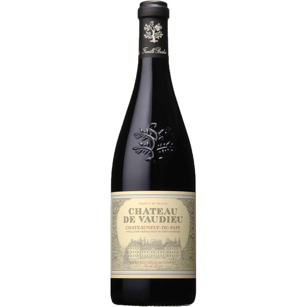 Вино Famille Brechet Chateau de Vaudieu Chateauneuf-du-Pape Rouge 2020, красное, сухое, 0,75 л - фото 1