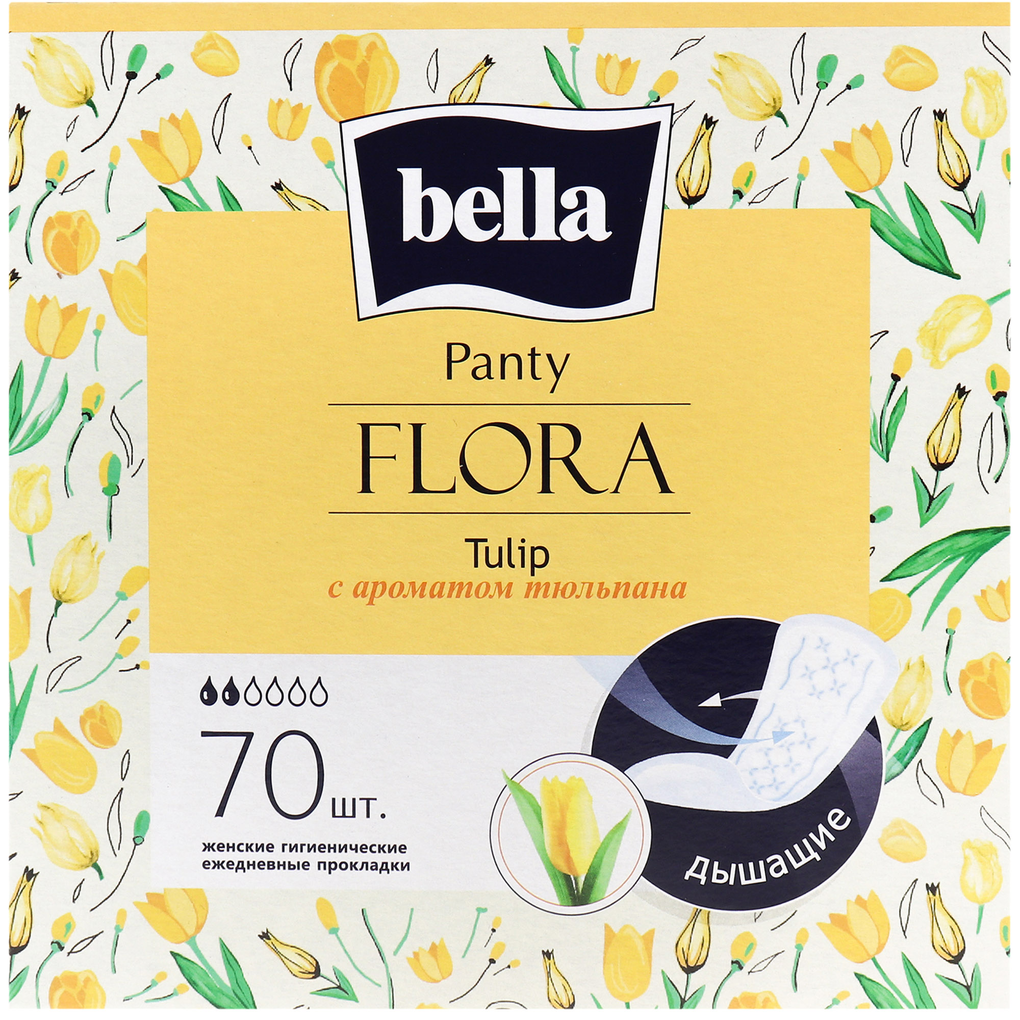 Ежедневные прокладки Bella Panty Flora Tulip 70 шт. - фото 1