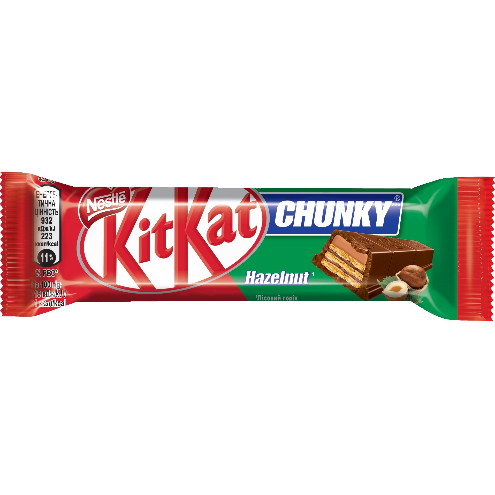 Шоколадний батончик KitKat Chunky Hazelnut 42 г - фото 1