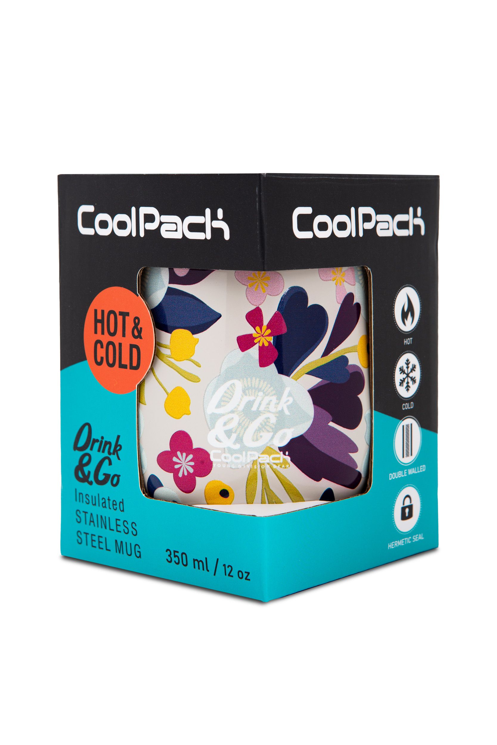 Термокружка CoolPack Drink & Go Flower Me металлическая 350 мл (Z22740) - фото 2