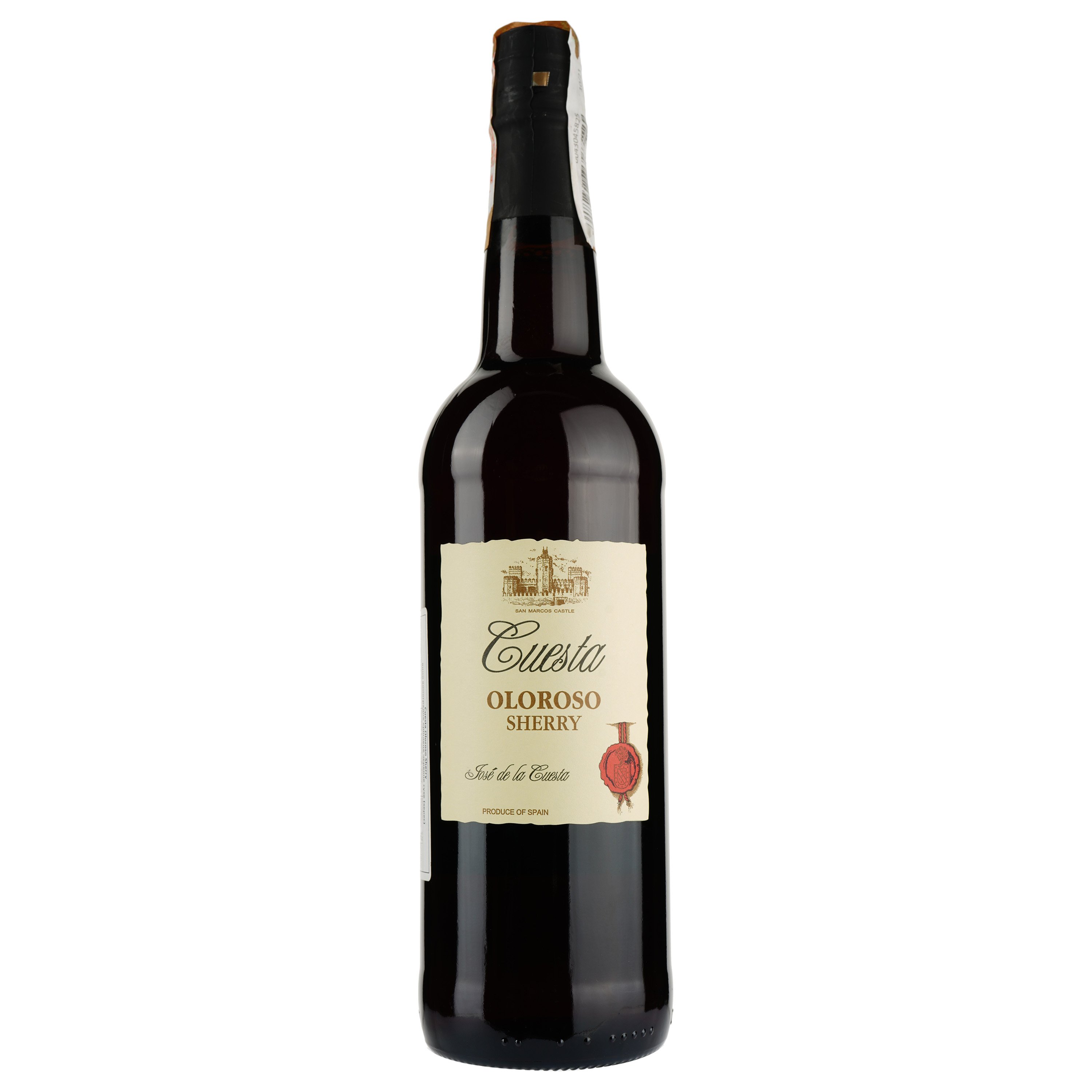 Вино Luis Caballero Cuesta Oloroso Sherry, червоне, сухе, 0,75 л - фото 1