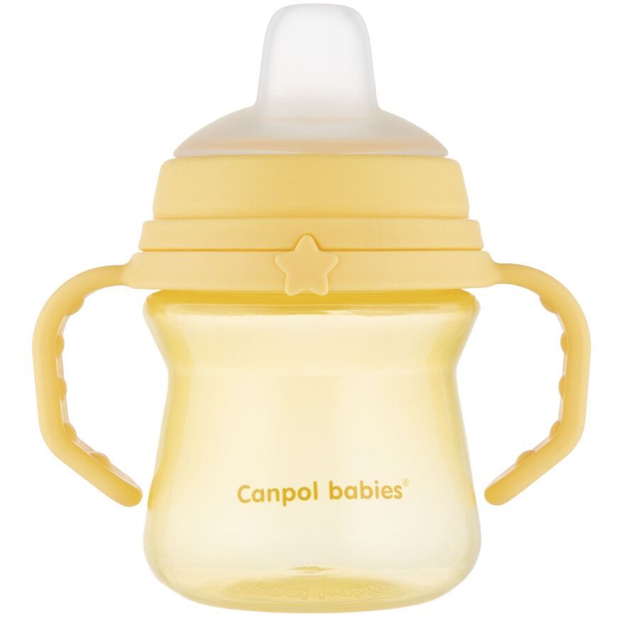 Кружка тренировочная Canpol babies First Cup Bonjour Paris, 150 мл, желтый (56/614_yel) - фото 4