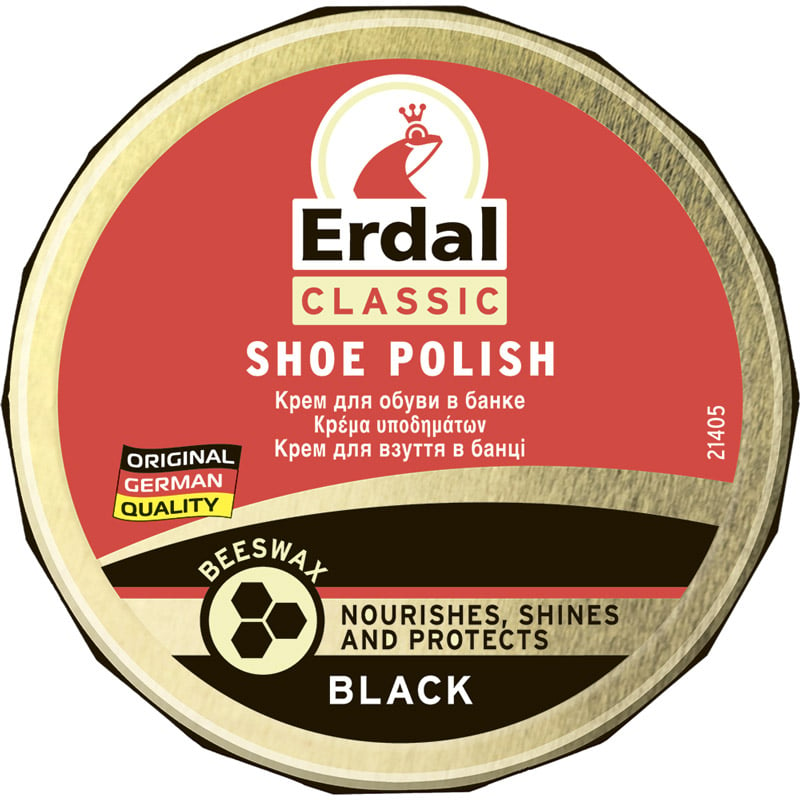 Крем для взуття Erdal Shoe Polish, чорний, 75 мл - фото 1