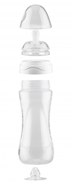 Бутылочка для кормления Nuvita Mimic Collection, антиколиковая, 330 мл, белый (NV6051BIANCO) - фото 2