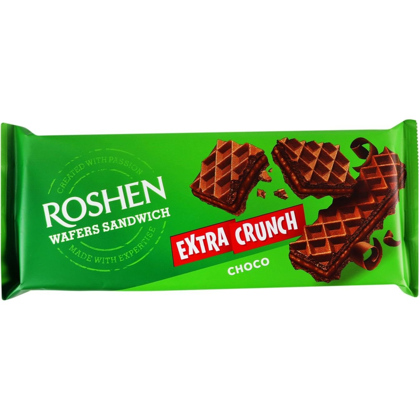 Вафлі Roshen Wafers Sandwich Extra Crunch Choco 142 г (917336) - фото 1