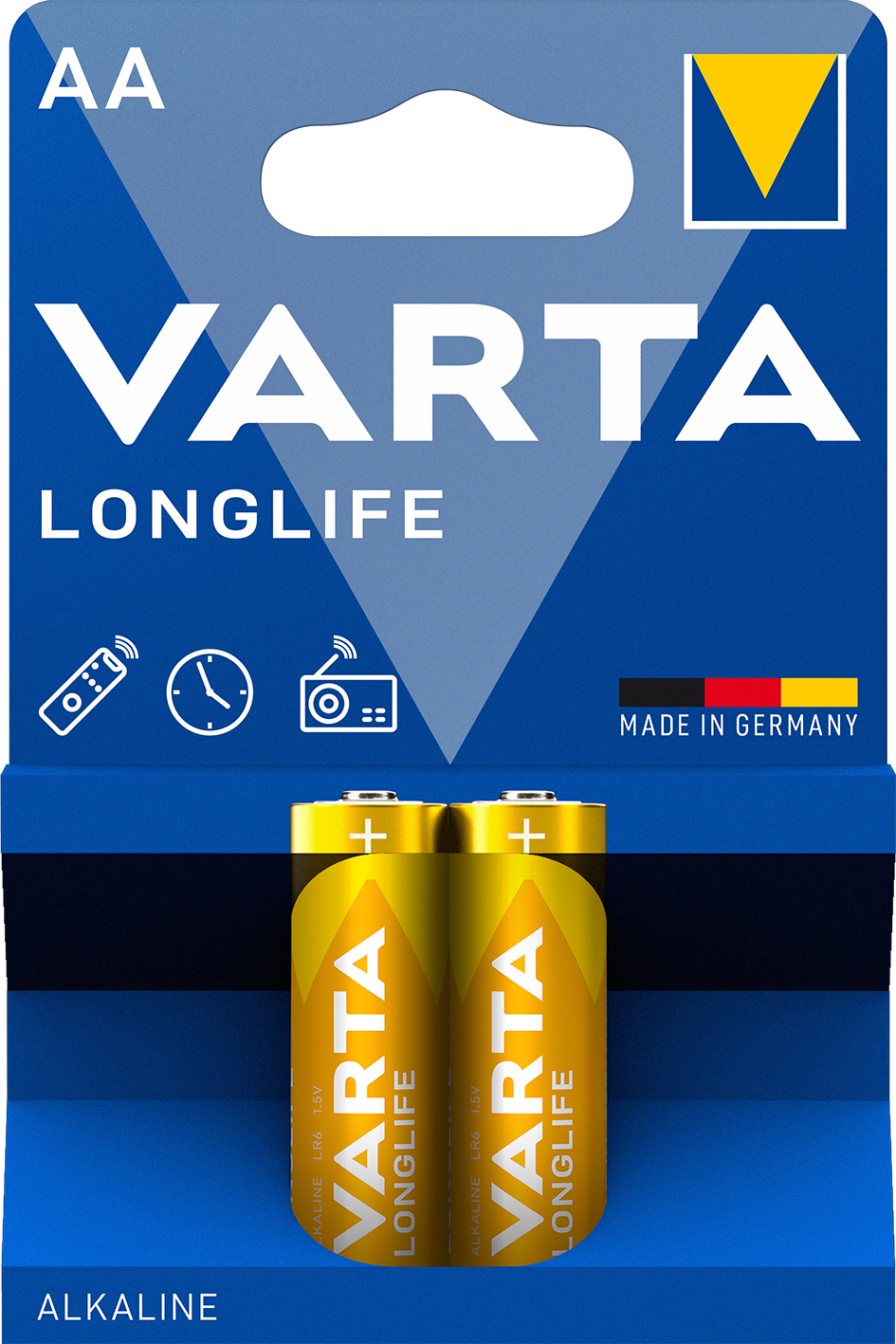 Батарейка Varta Longlife AA Bli 2, 2 шт. (4106101412) - фото 1