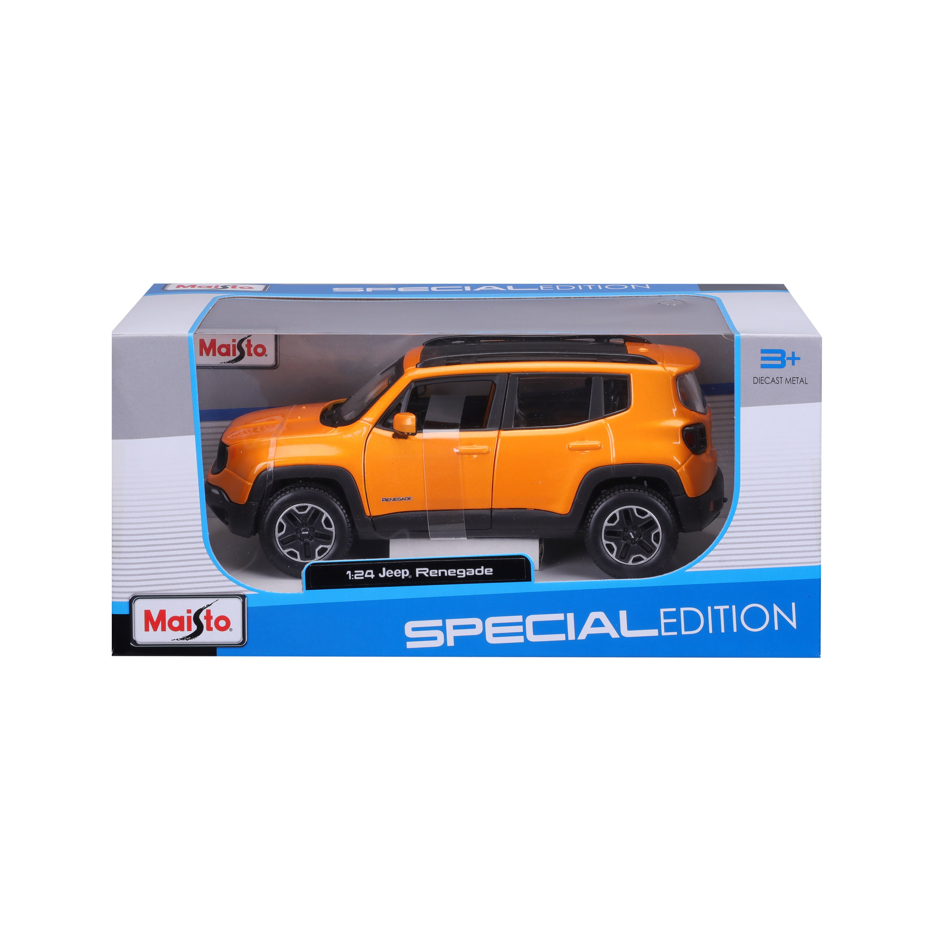 Игровая автомодель Maisto Jeep Renegade, оранжевый металлик, 1:24 (31282 orange) - фото 2