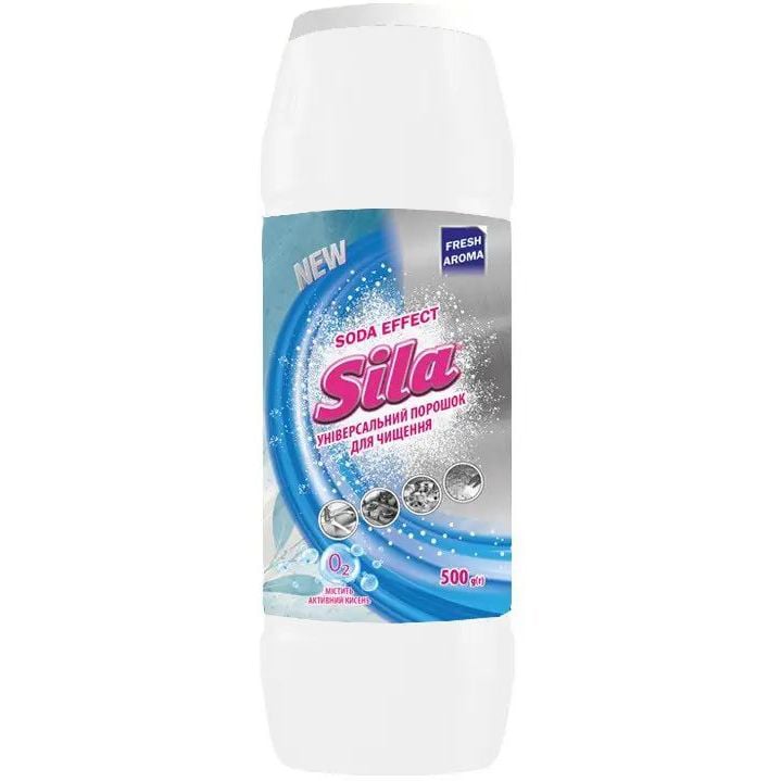 Порошок для чистки универсальный Sila Soda effect, свежий аромат, 500 г - фото 1