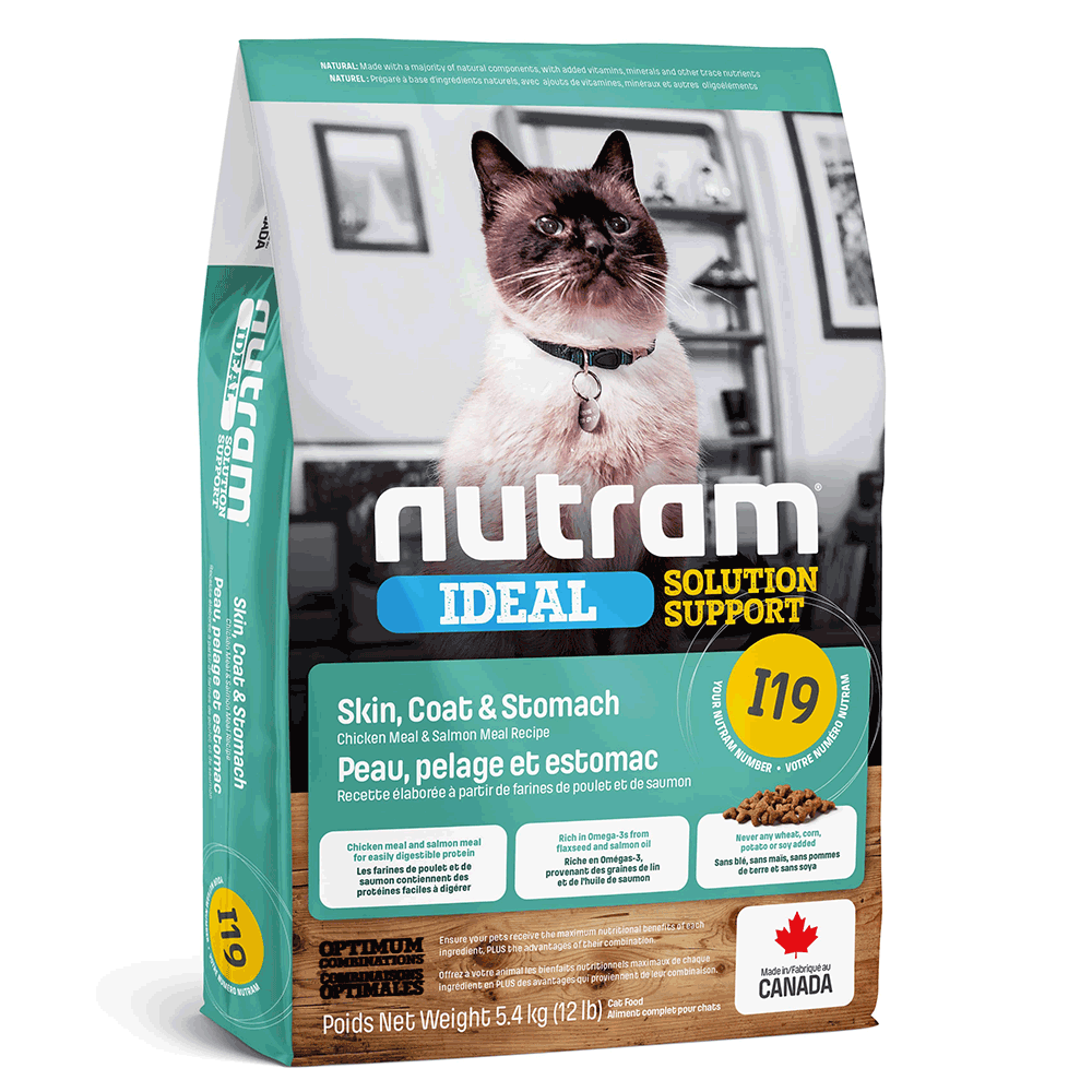 Сухий корм для котів Nutram - I19 Ideal Support Skin Coat Stomach, чутливе травлення, 1,13 кг (67714102772) - фото 1