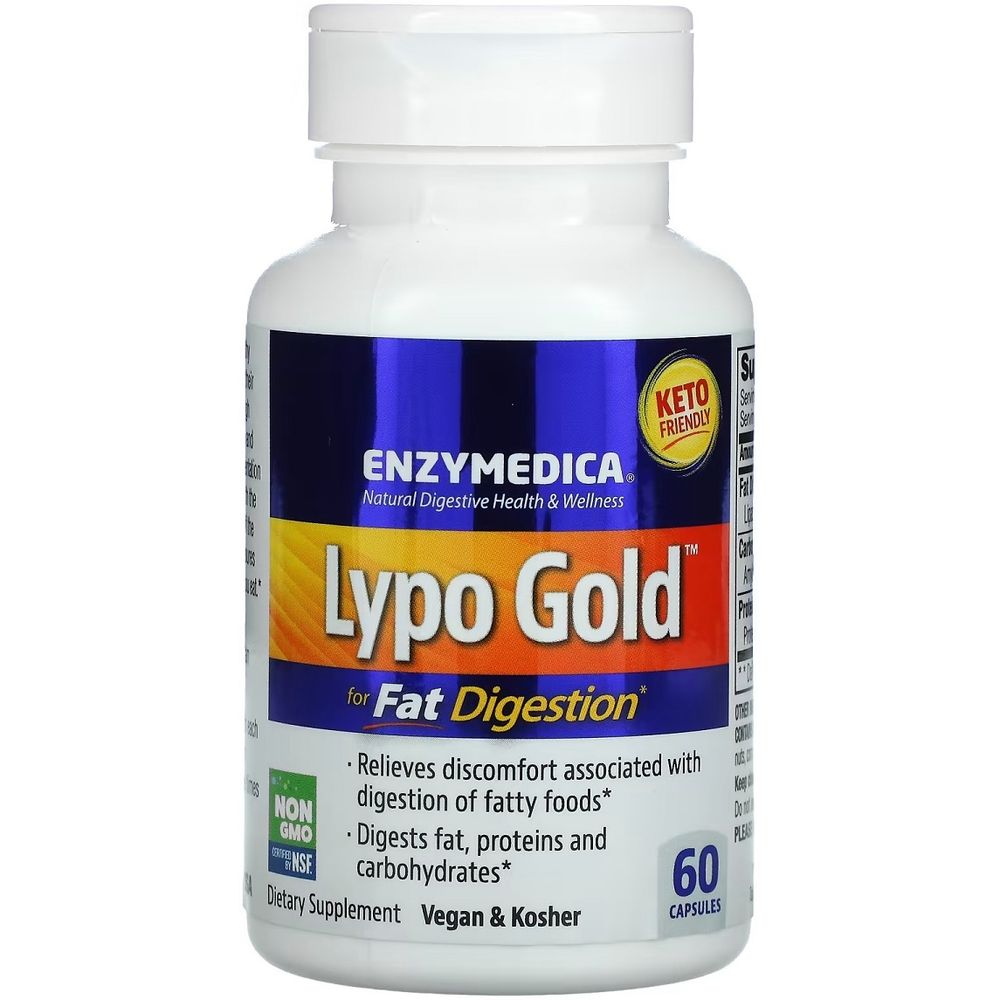 Ферменти для засвоєння жирів Enzymedica Lypo Gold For Fat Digestion 60 капсул - фото 4