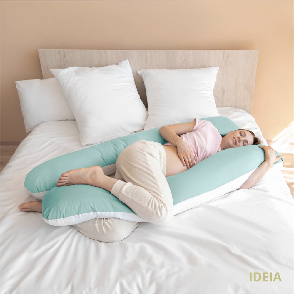 Подушка Ideia П-образная для беременных, 140x75x20 см, мятный (8-33722 м'ята/білий) - фото 9