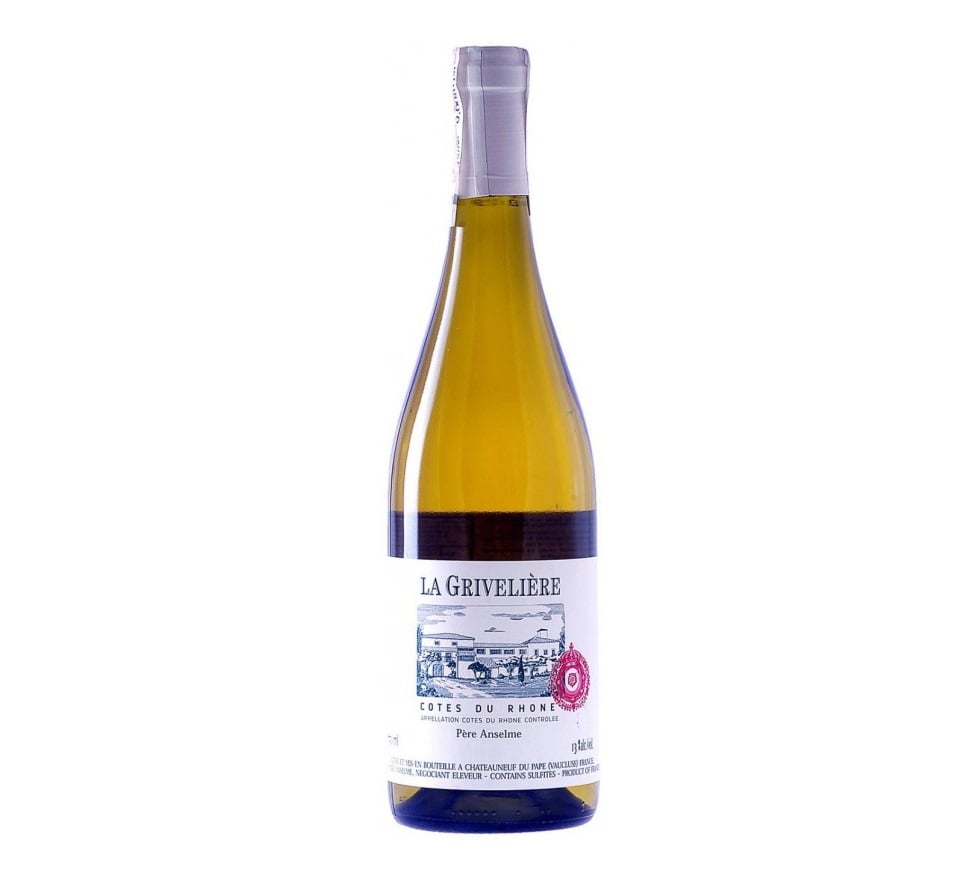 Вино Brotte S.A. Cotes du Rhone La Grivelier Pere Anselme White, біле, сухе, 0,75 л - фото 1