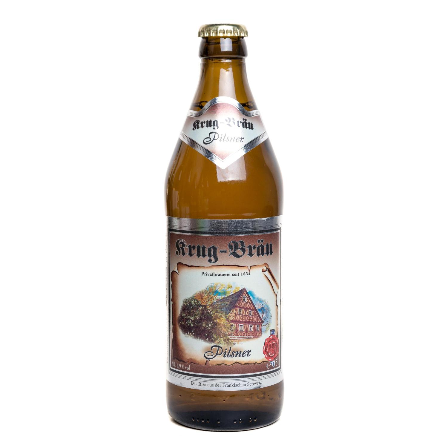 Пиво Krug-Brau Pilsener светлое 4.9% 0.5 л - фото 1
