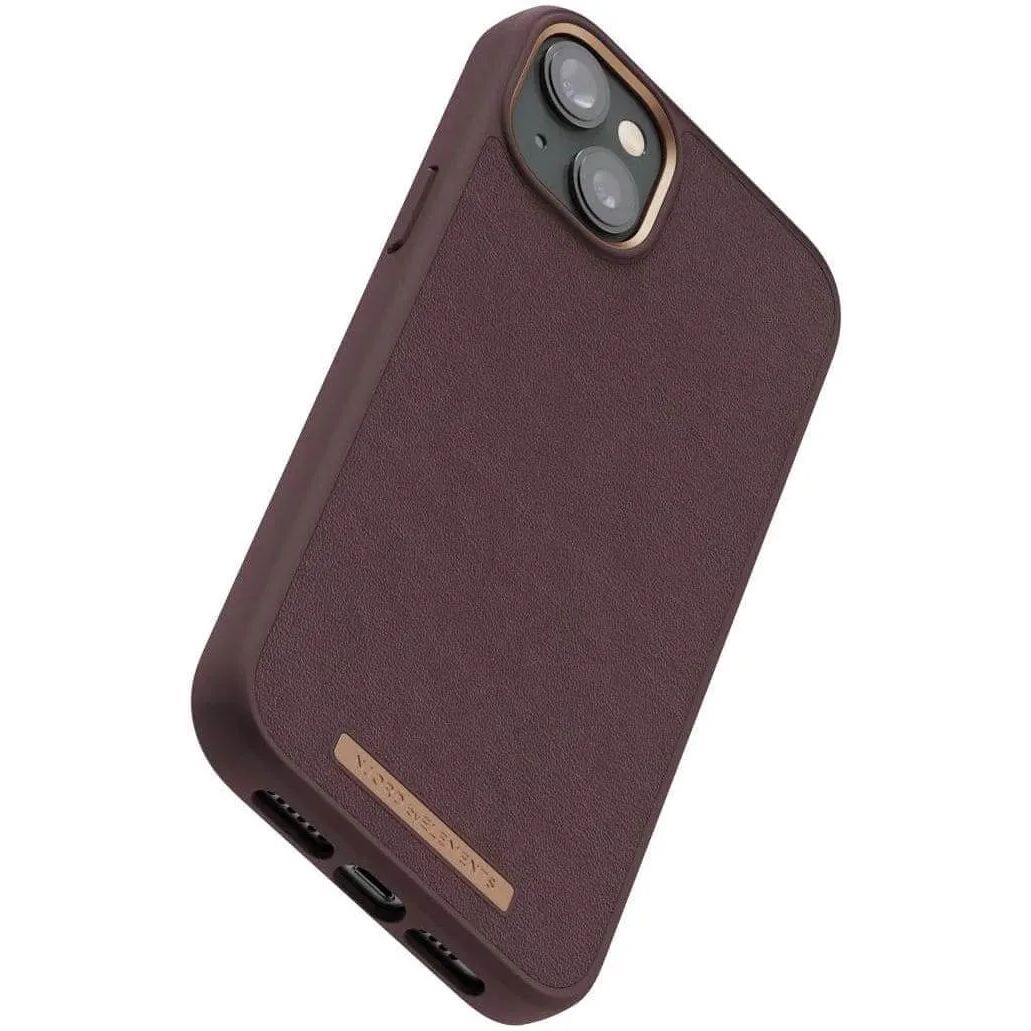 Чохол-накладка Njord Genuine Leather MagSafe Case Dark Brown для iPhone 14 Pro - фото 8