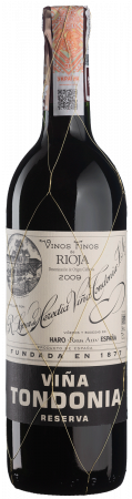 Вино Vina Tondonia Tinto Reserva 2009, красное, сухое, 13%, 0,75 л - фото 1