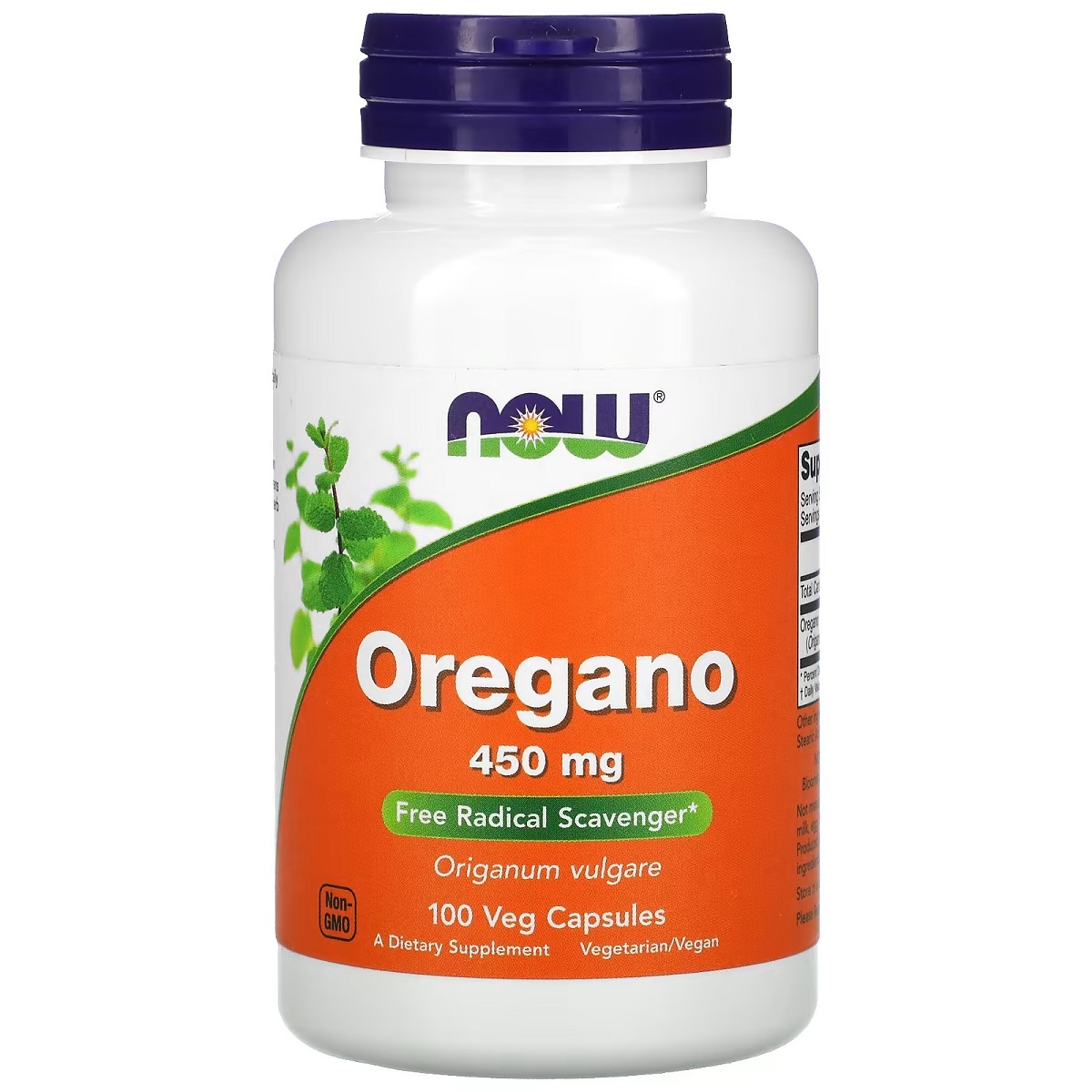 Орегано Now Foods Oregano 450 мг 100 вегетаріанських капсул - фото 1