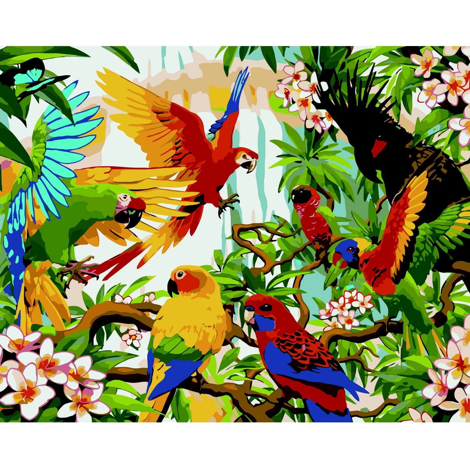 Картина за номерами ZiBi Art Line Папуги 40х50 см (ZB.64255) - фото 1