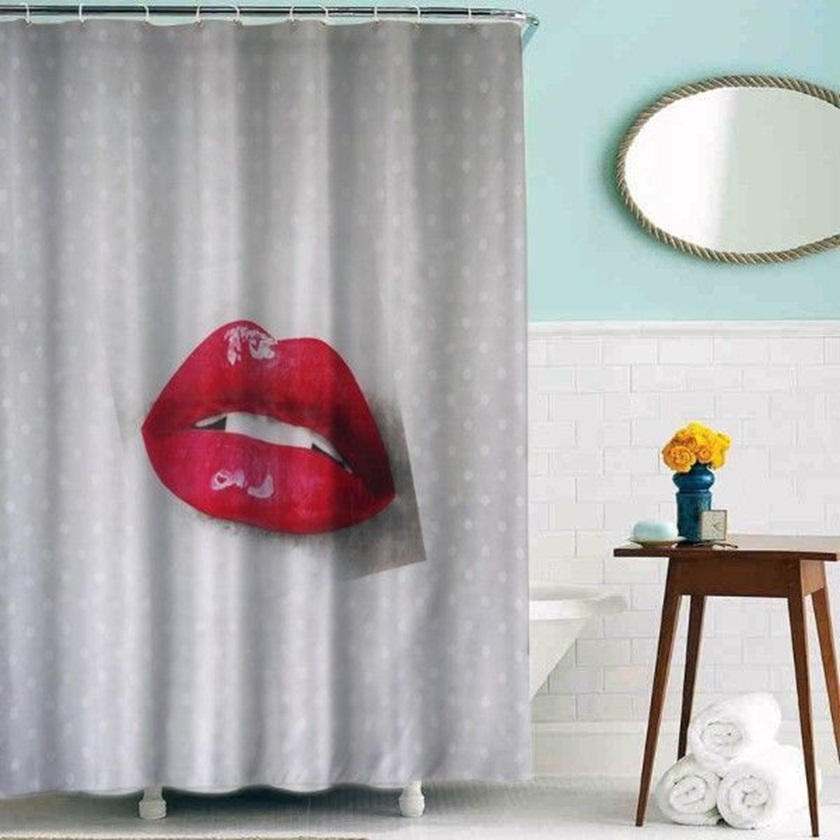 Шторка для ванної кімнати Stenson R89756, 180х180 см поцілунок (26308) - фото 1