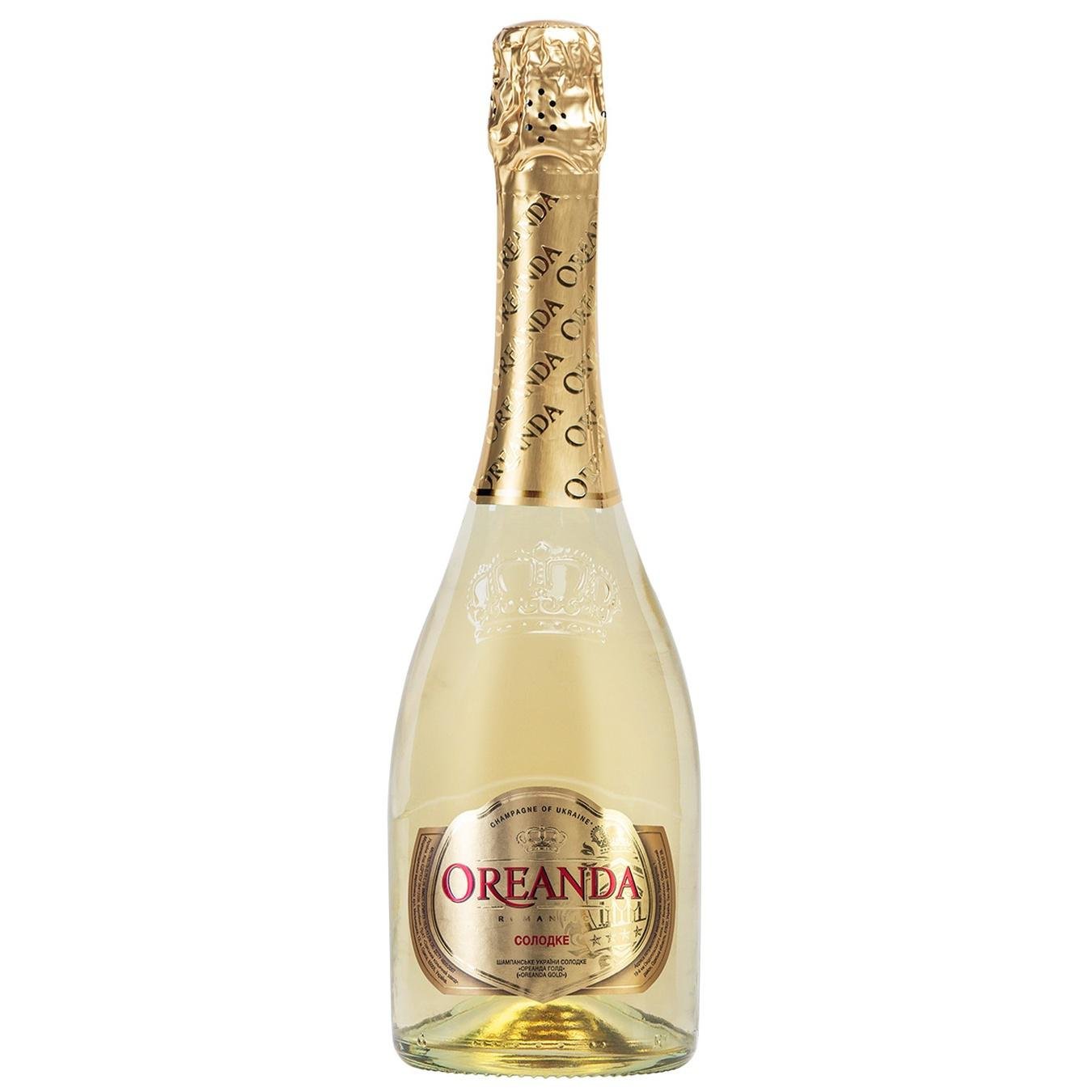 Игристое вино Oreanda Gold, белое, сладкое, 12,5%, 0,75 л (596167) - фото 1