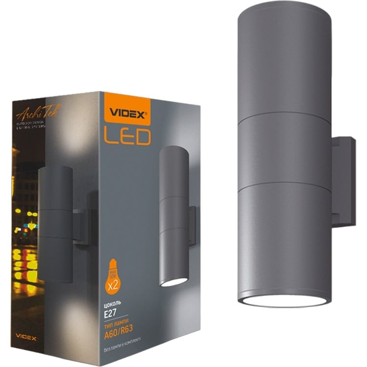Світильник архітектурний Videx LED AR082G IP54 E27x2 (VL-AR082G) - фото 1