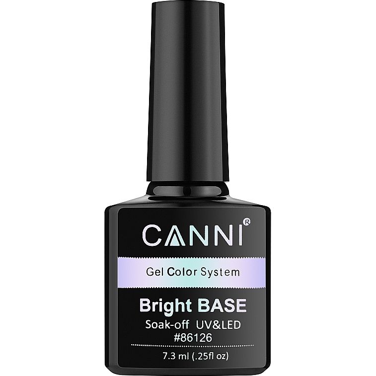 Кольорове базове покриття Canni Gel Color System Bright Base 655 димчасто-блакитний 7.3 мл - фото 1