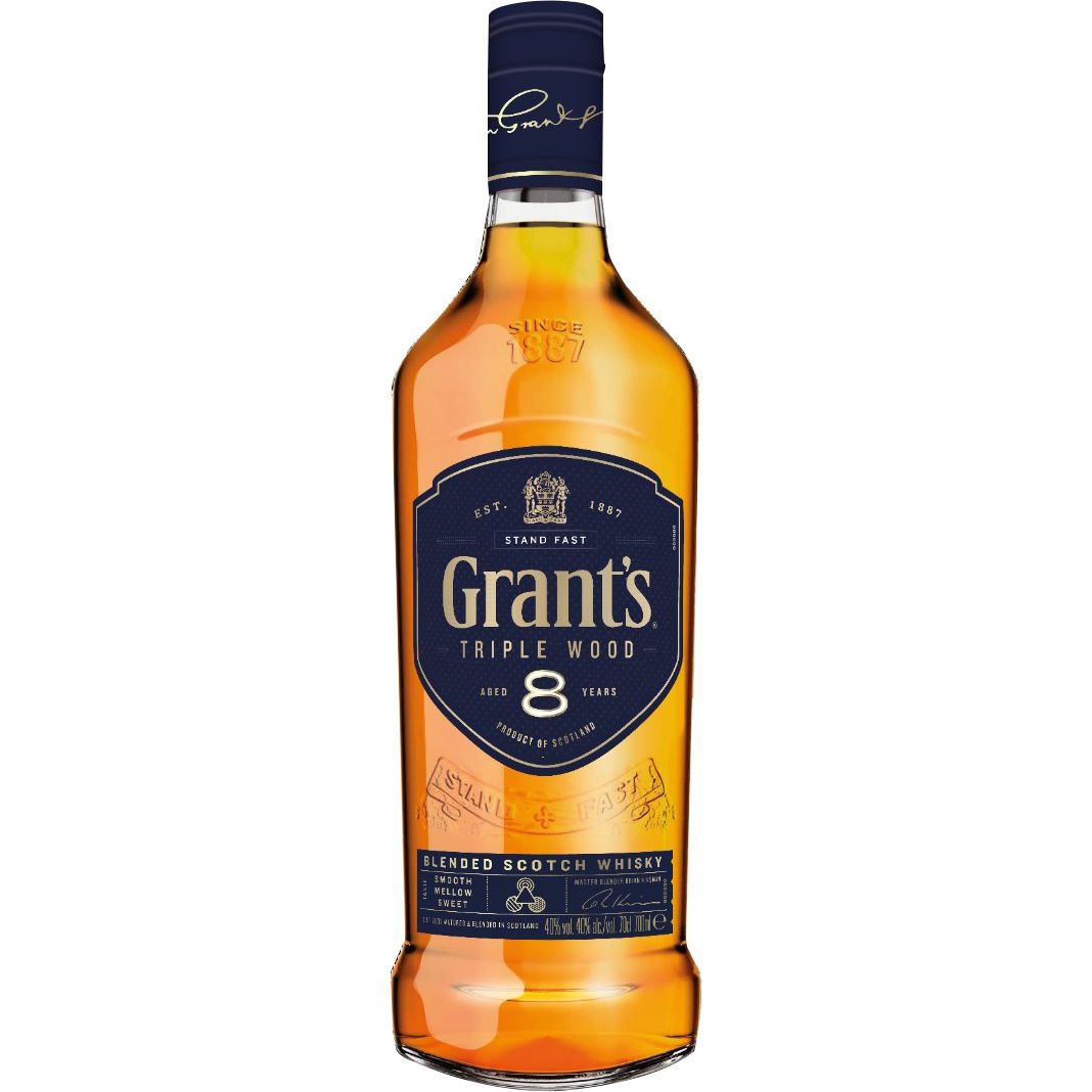 Виски Grant's Triple Wood 8 yo Blended Scotch Whisky 40% 0.7 л - фото 1