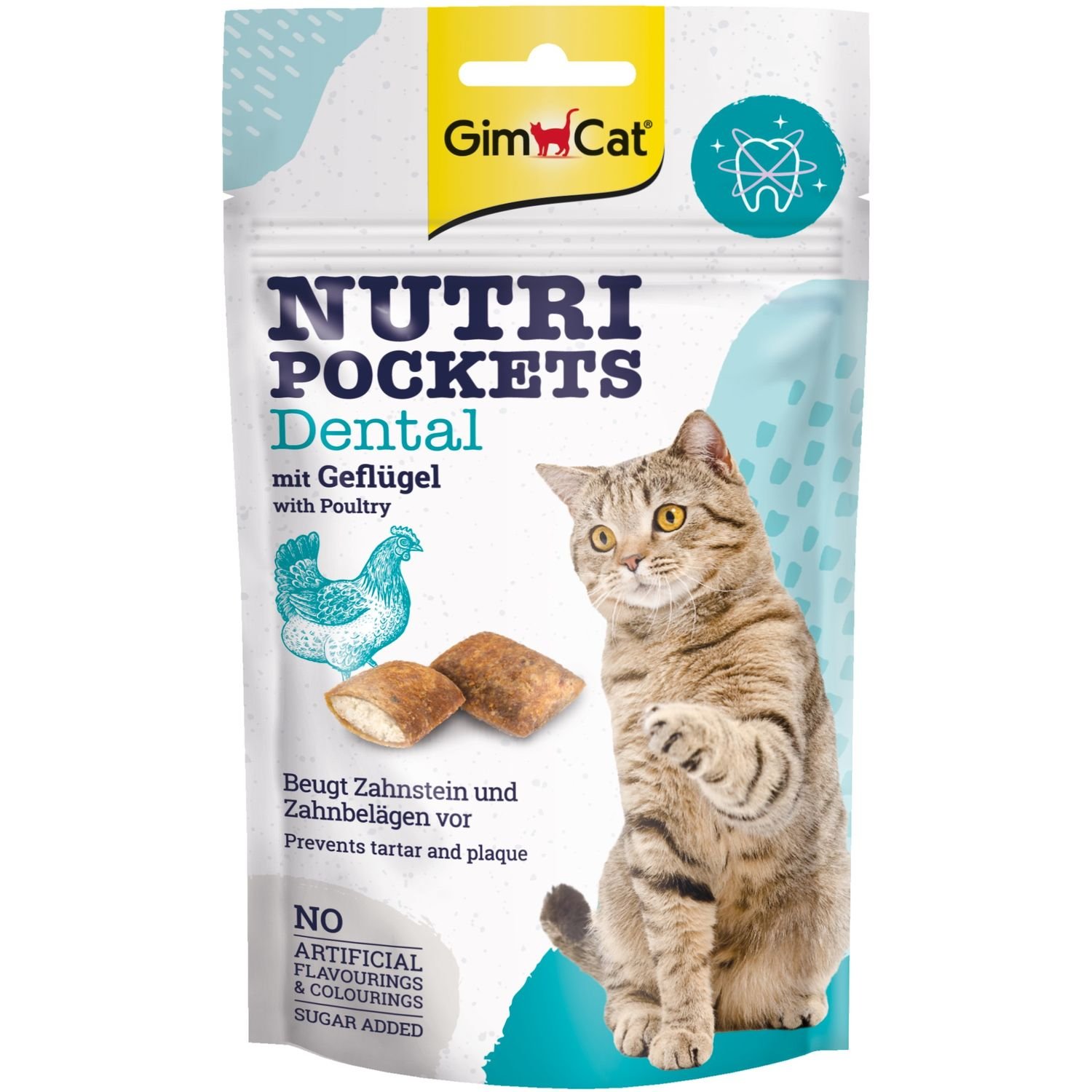 Ласощі для котів GimCat Nutri Pockets Dental для очищення зубів, 60 г - фото 1