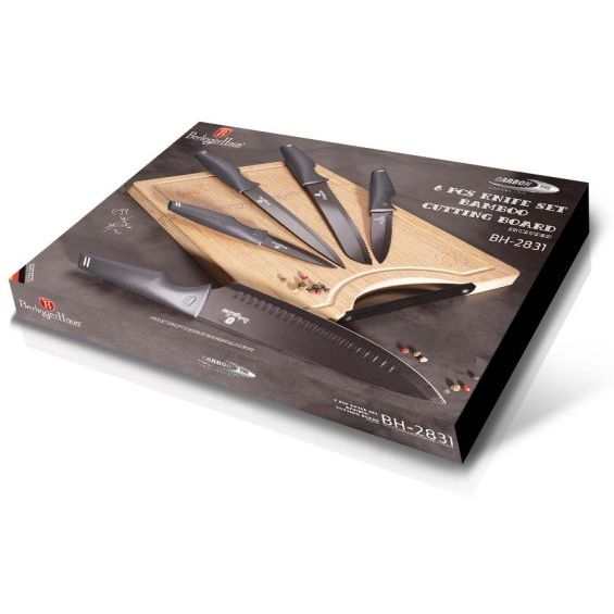 Набір ножів Berlinger Haus Metallic Line Carbon Pro Edition, сірий (BH 2831) - фото 2