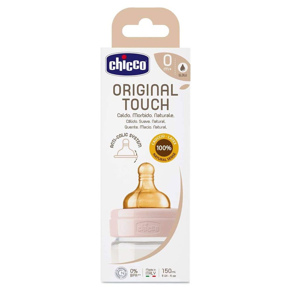 Бутылочка для кормления Chicco Original Touch, с латексной соской, 150 мл, розовый (27610.10) - фото 3