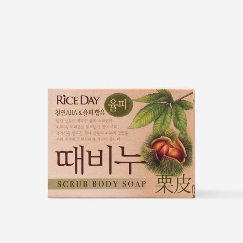 Мило-скраб для тіла Lion Riceday Scrub Body Chestnut Soap Каштан 100 г - фото 2