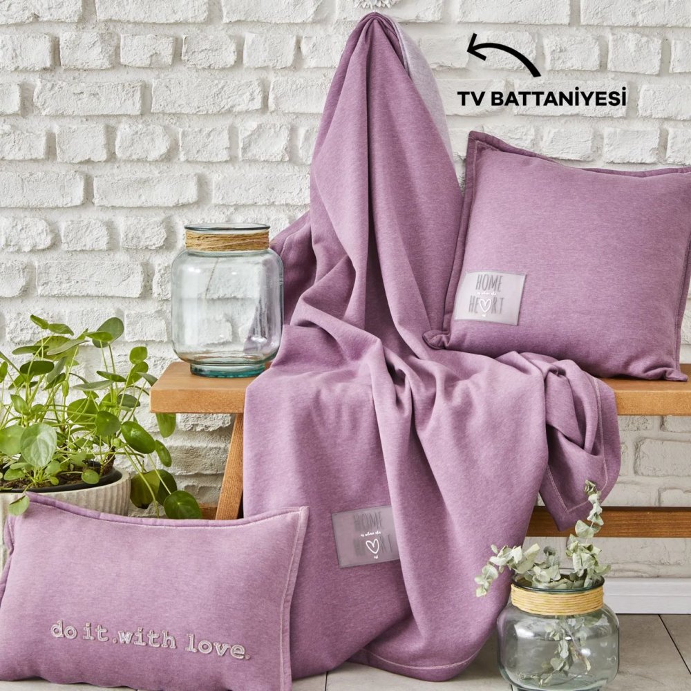 Плед Karaca Home Softy Comfort Lila, 170х130 см, фіолетовий (svt-2000022316699) - фото 2