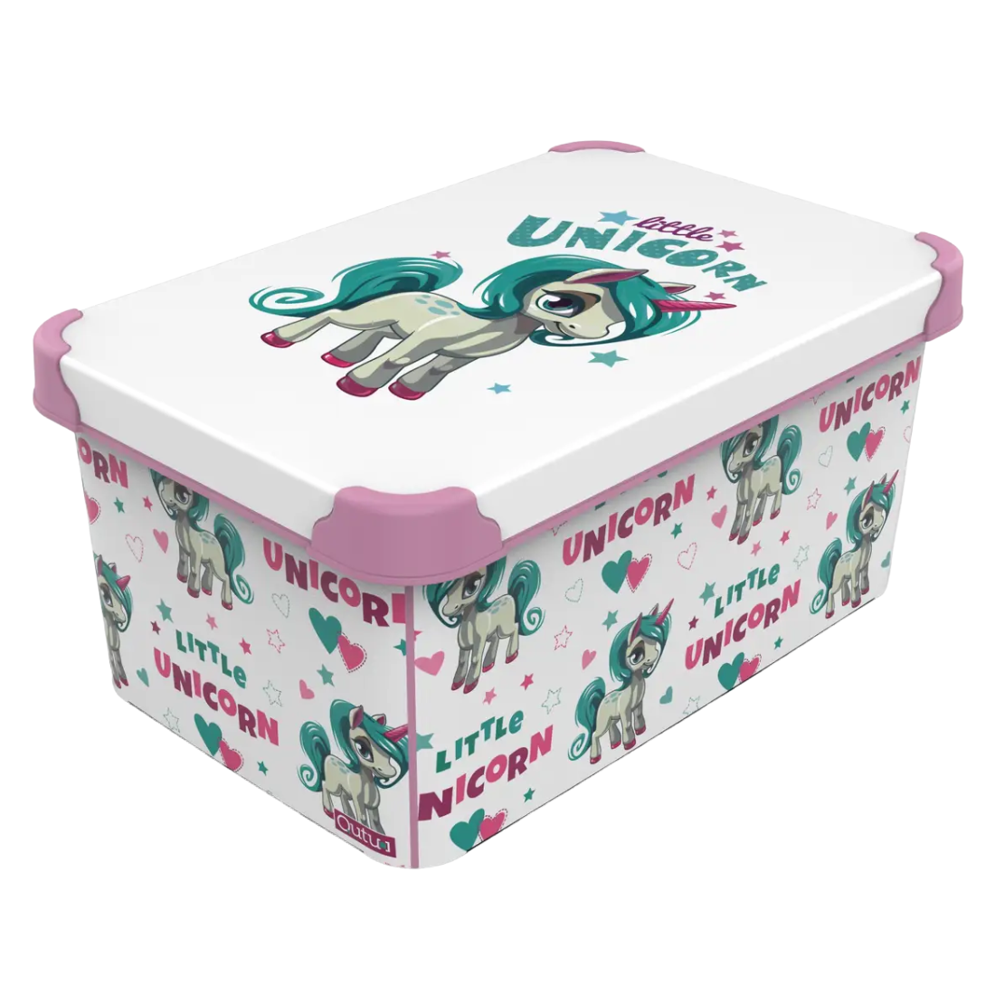 Коробка Qutu Style Box Unicorn, 10 л, 34,5х23х16 см, белый (STYLE BOX с/к UNICORN 10л.) - фото 1