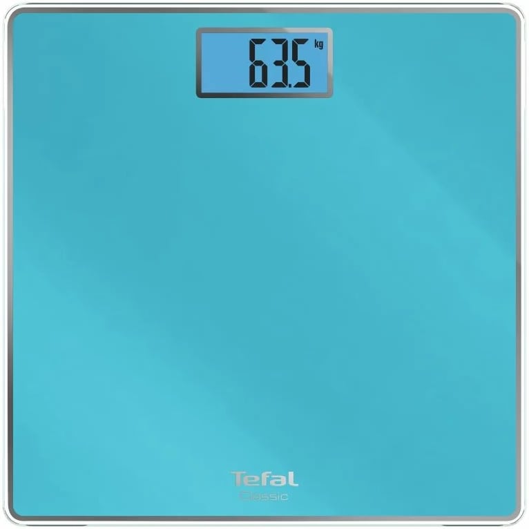 Весы напольные Tefal Classic 160 кг AAAx2 в комплекте стекло голубые - фото 1