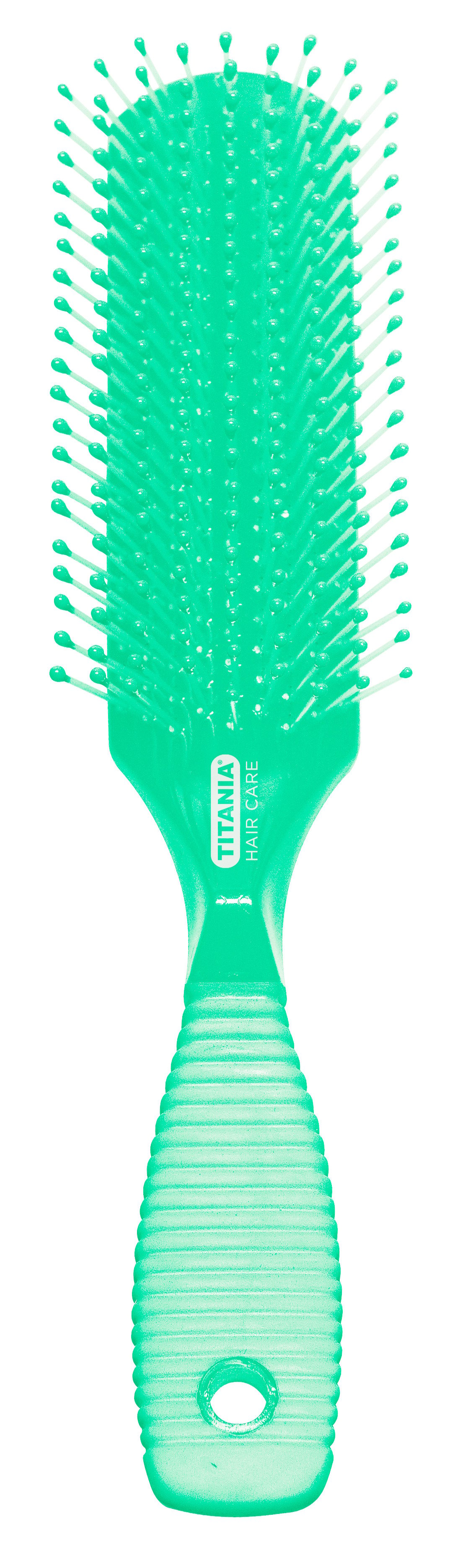Щетка для волос Titania массажная, 9 рядов, зеленый (1829 зел) - фото 1