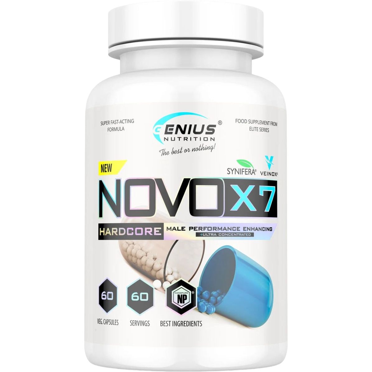 Бустер тестостерону Genius Nutrition Novo X7 60 капсул - фото 1