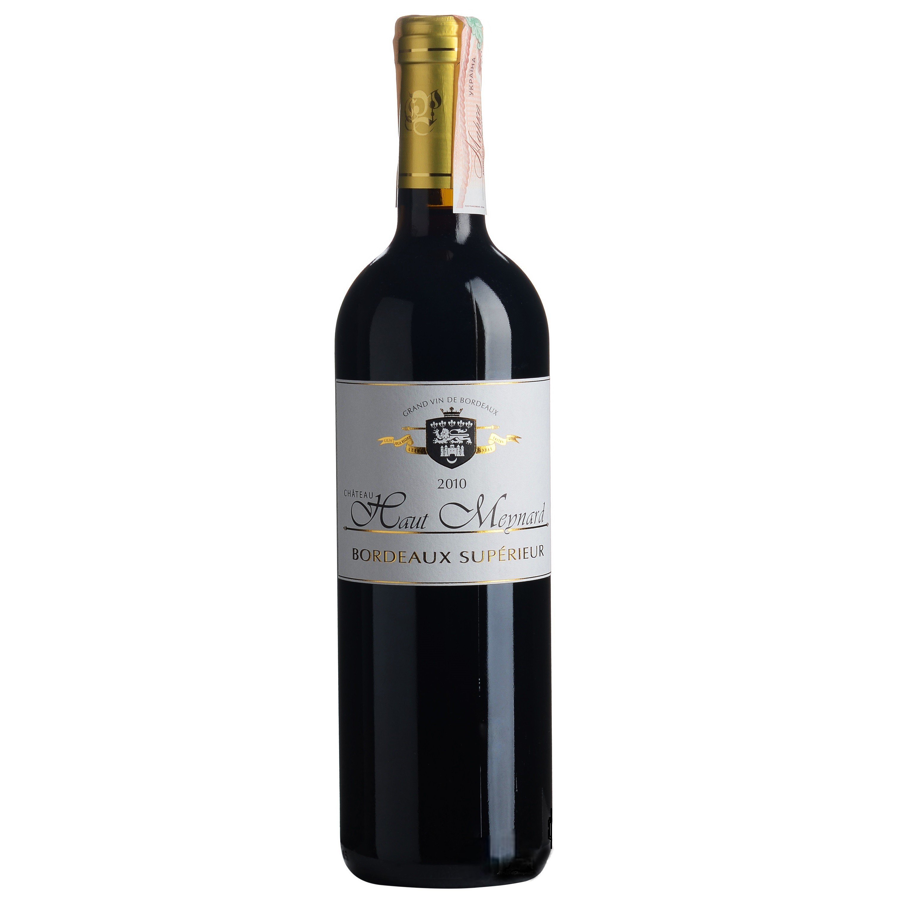 Вино Maison Bouey Chateau Haut Meynard Bordeaux Superior 2010, червоне, сухе, 14%, 0,75 л (8000015345236) - фото 1